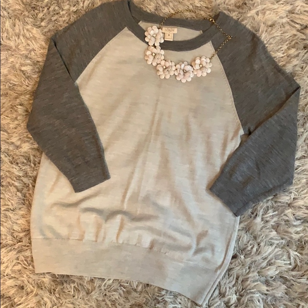 J. Crew 3/4 sleeve sweater